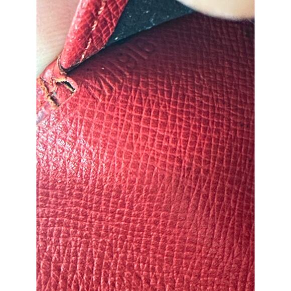 Authentic Louis Vuitton Red EPI Leather Compact Wallet Unisex Men's Women's - Picture 14 of 16